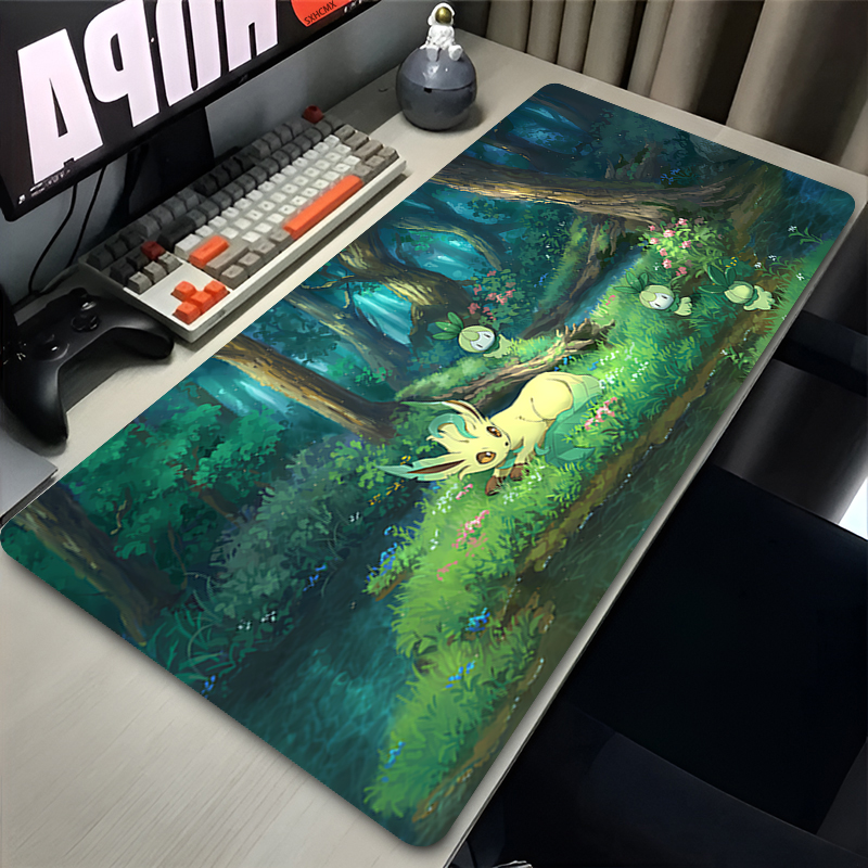 Gaming Accessories Desktop - Mouse Pad Gamer P-pokemon Leafeon Large