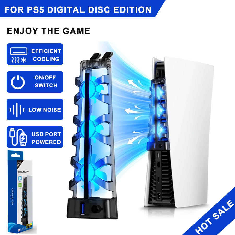 Gaming Accessories For Ps5 - For PS5 Accessories Cooling Fan with