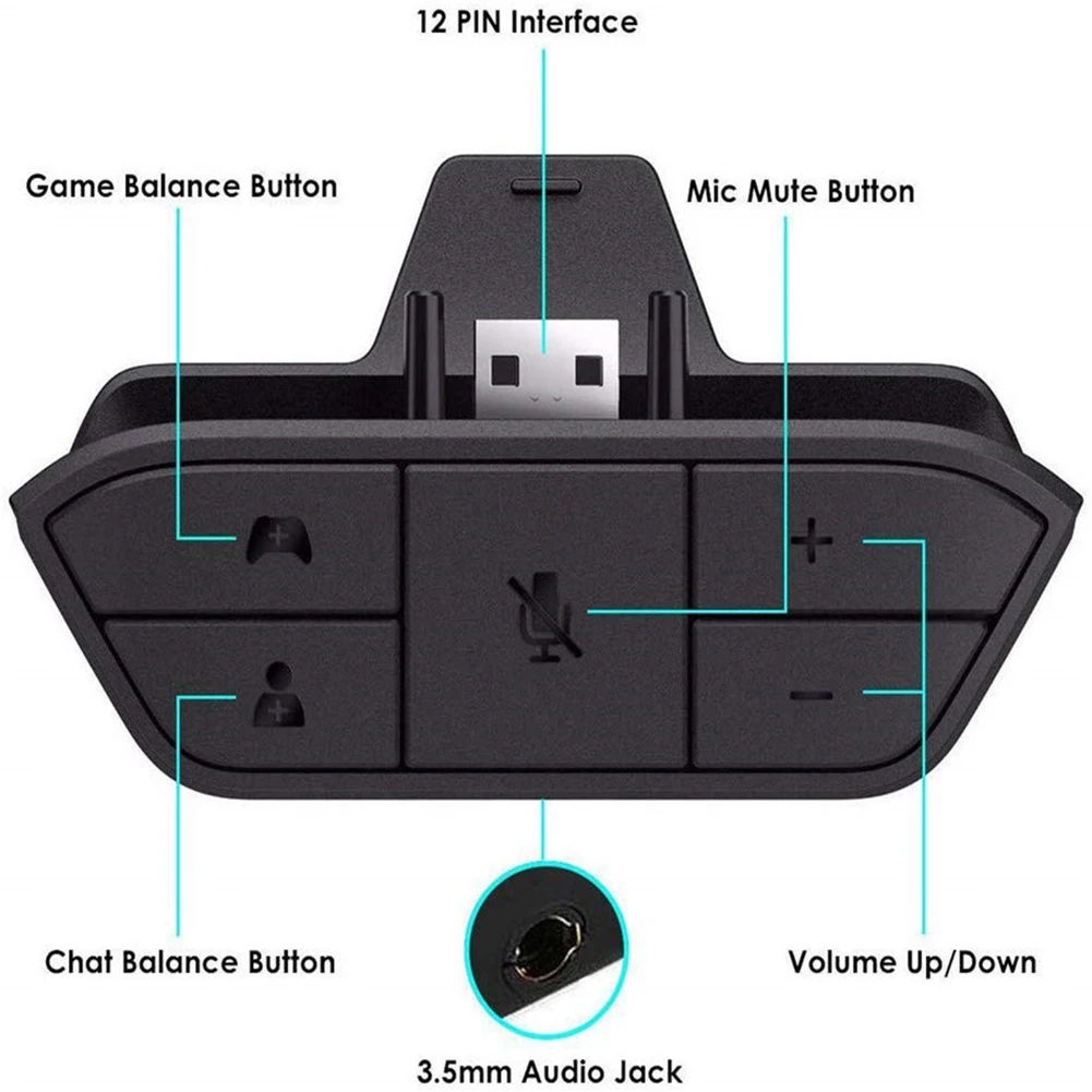 Stereo Headset Adapter for Xbo - Gaming Controllers Xbox Accessories recension och pris