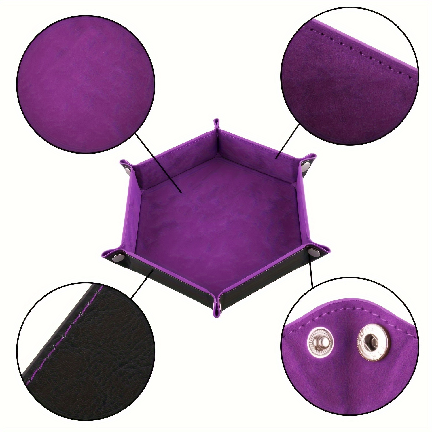 1pc Classic Hexagon Dice Tray, - Essential Gaming Accessories recension och pris