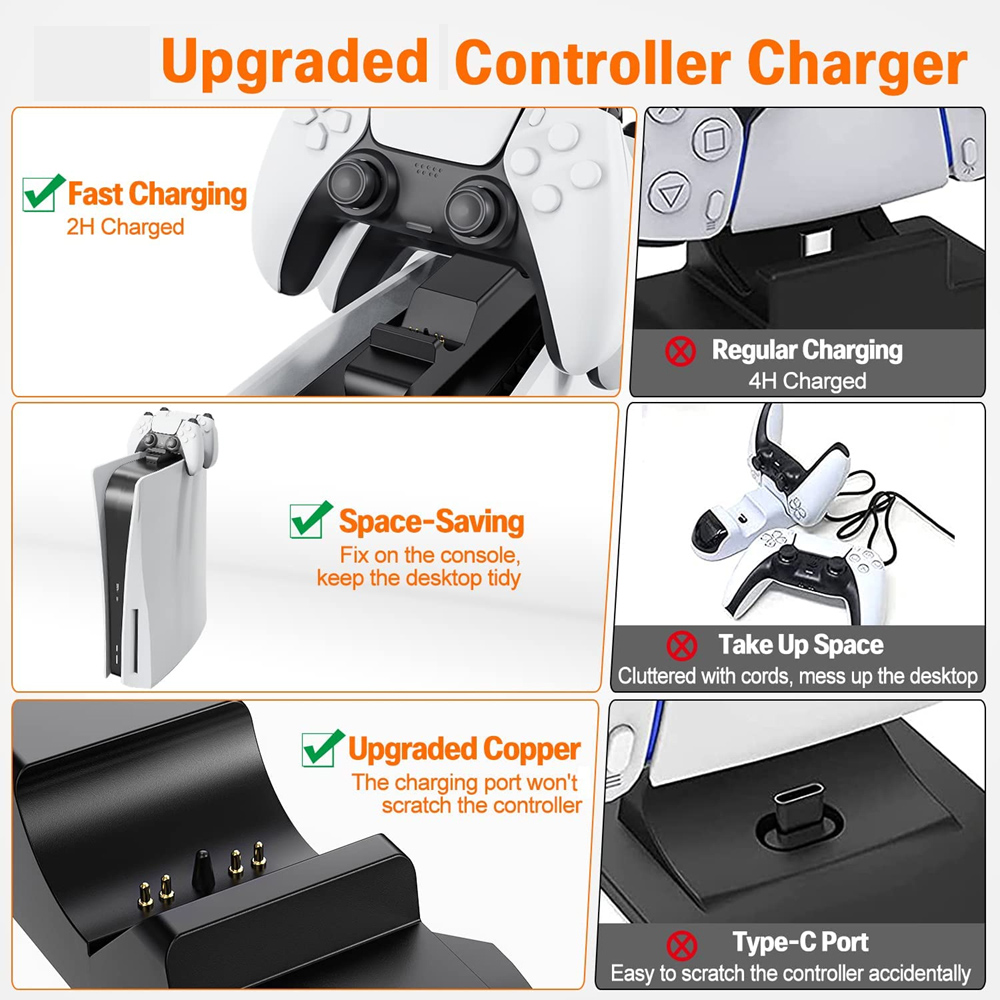 for PS5 Controller Charger Gam - Gaming Accessories For Ps5 recension och pris