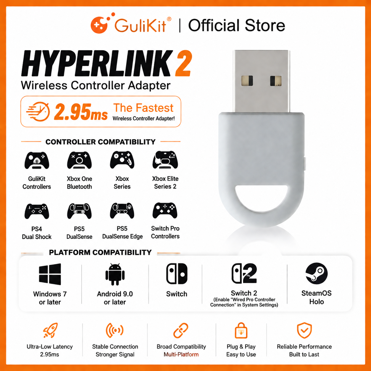 GuliKit Hyperlink 2 Wireless A - Gaming Accessories For Android recension och pris