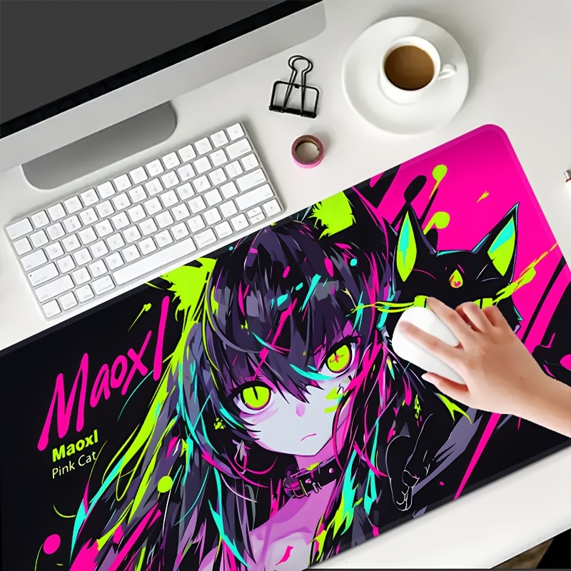 Anime Girl & Cats Mouse Pad -  - Essential Gaming Accessories recension och pris