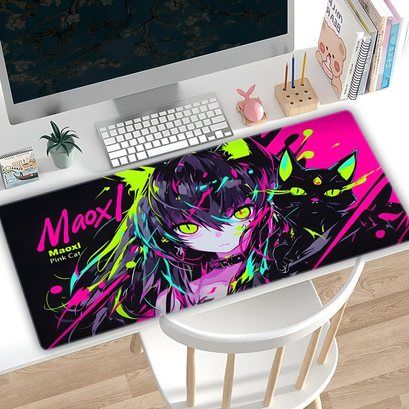 Anime Girl & Cats Mouse Pad -  - Essential Gaming Accessories recension och pris