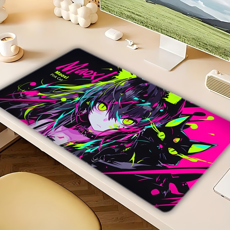 Anime Girl & Cats Mouse Pad -  - Essential Gaming Accessories recension och pris