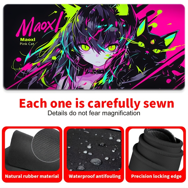 Anime Girl & Cats Mouse Pad -  - Essential Gaming Accessories recension och pris