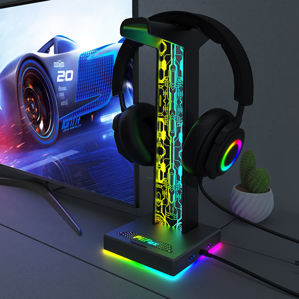 RGB Gaming Headphone Stand Dua - Gaming Accessories Sale recension och pris
