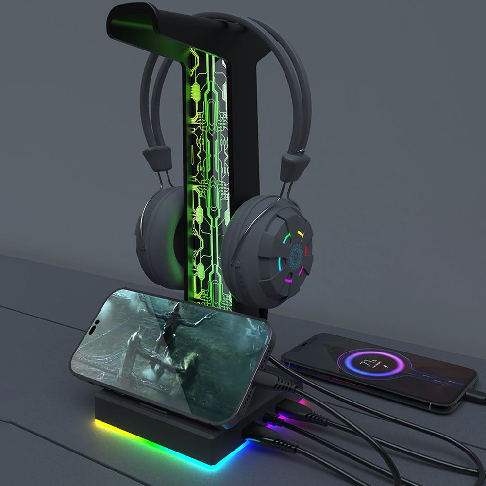 RGB Gaming Headphone Stand Dua - Gaming Accessories Sale recension och pris