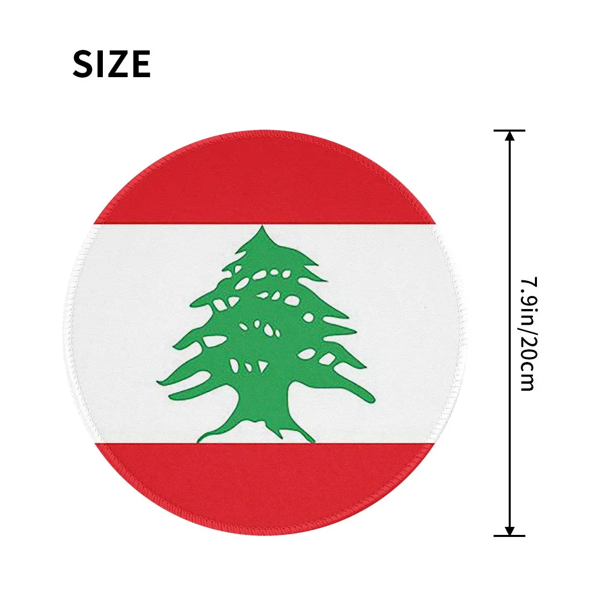 Flag Of Lebanon Round Mouse Pa - Gaming Accessories Lebanon recension och pris